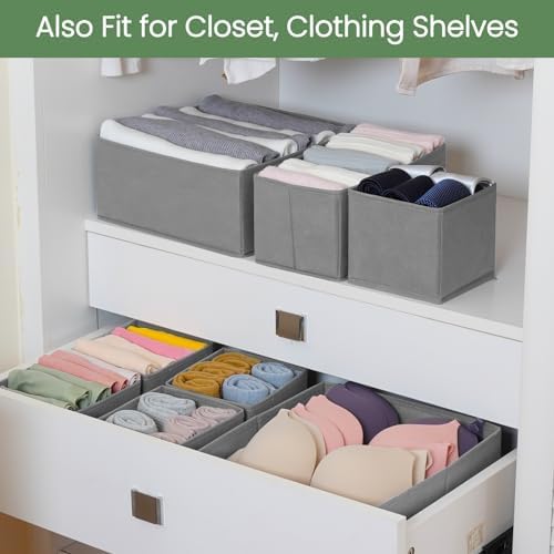 Criusia Drawer Organizer Clothes, 24 Pack Underwear Drawer Organizers, Foldable - Image 5