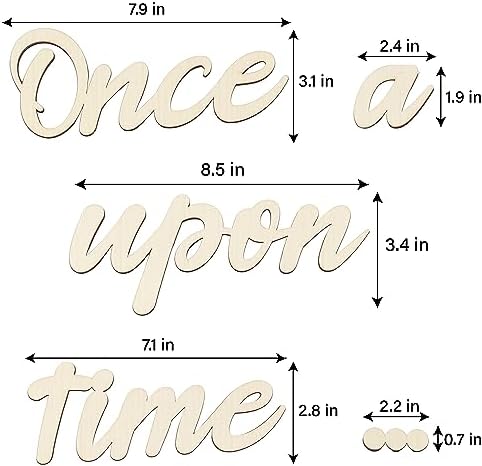 Wood Once Upon a Time Sign, Nursery Wall Decor - Image 2