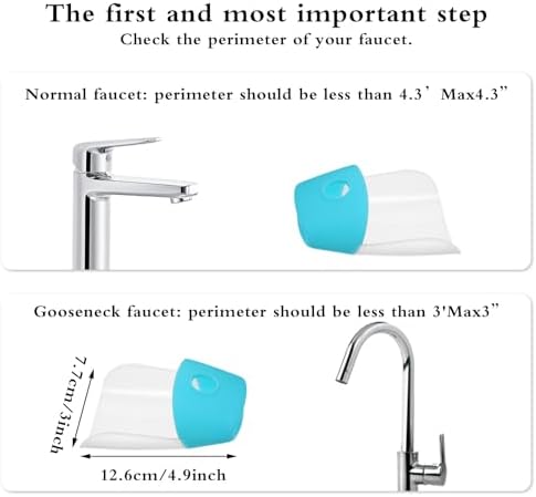 Gjinxi Bathtub Extender 2 Pack Silicone Faucet Extender - Image 2