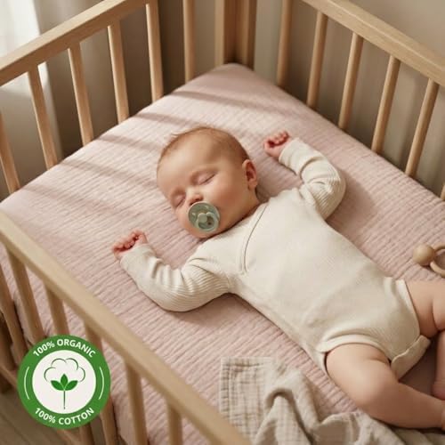 Crib Sheets, 100% Organic Cotton Muslin - Image 2