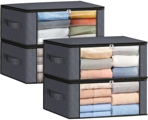 Fab totes 35L Closet Organizers, Foldable Under Bed Storage Containers by Fabtotes