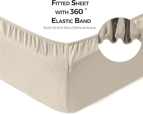 Dreamology Mini Crib Fitted Sheets, 100% Cotton Crib Sheets, 2 Pack - Image 4