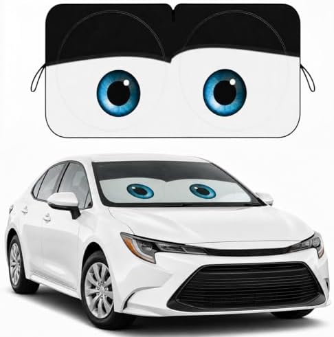 Car Windshield Sun Shade, Universal Fit Compact Sedan SUV, Classic Black by eygeufg