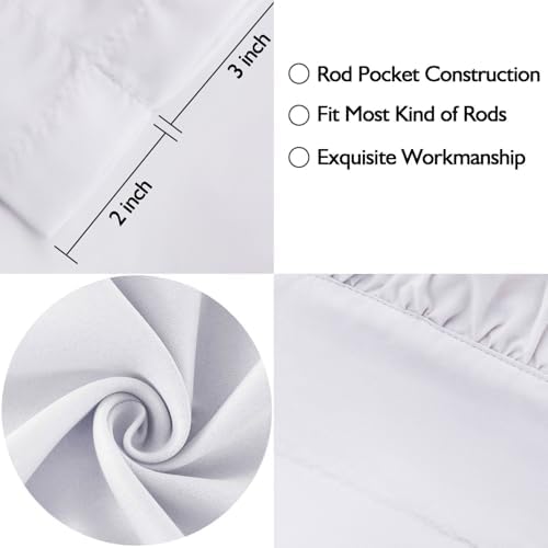 HIG 2 Pack Off White Ruffle Handcrafted Window Valances - Image 5