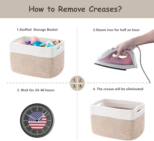 4 Pack Storage Baskets for Organizing Woven Baskets for Shelves - Image 6