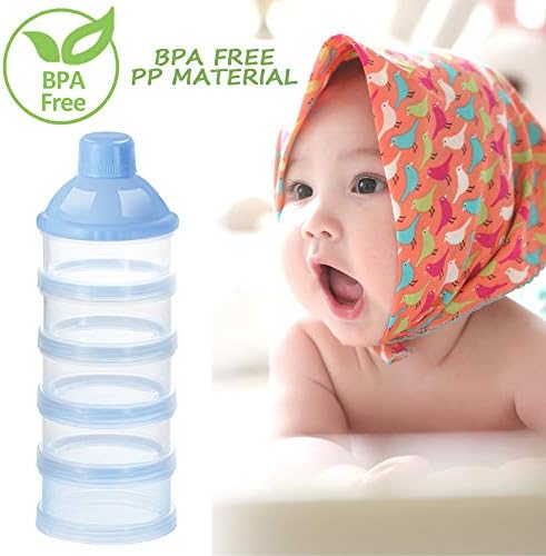 Accmor Formula Dispenser On The Go, 5 Compartments Stackable Formula Container - Image 6