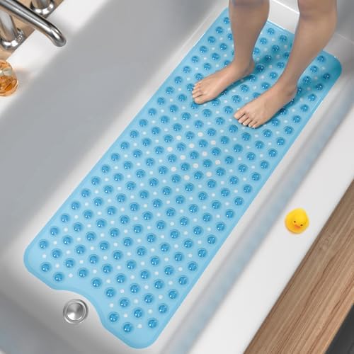 HITSLAM Bath Mat for Tub, Non Slip Bathtub Mat, 40 x 16 Inch Extra Long Bath by HITSLAM