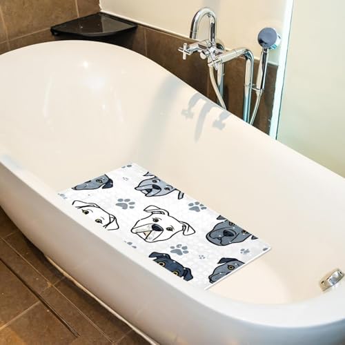 Shower Mat Non Slip, Dogs Head Paw Anti Slip Bath Mat - Image 5