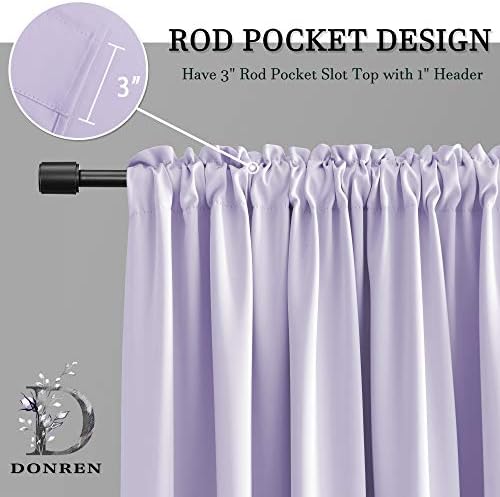 DONREN Lavender Light Purple Valances - Image 3