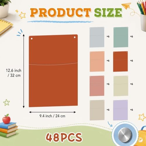 48 Pcs Boho Plastic Oversized Wall Pockets - Image 2