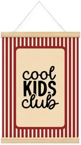 Playroom Decor, Cool Kids Club Wall Art Framed Poster, Boys Room Decor by Unknown