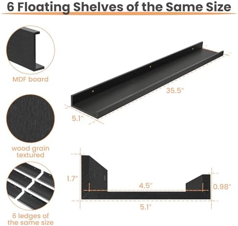upsimples Floating Shelves for Wall Decor and Storage - Image 3