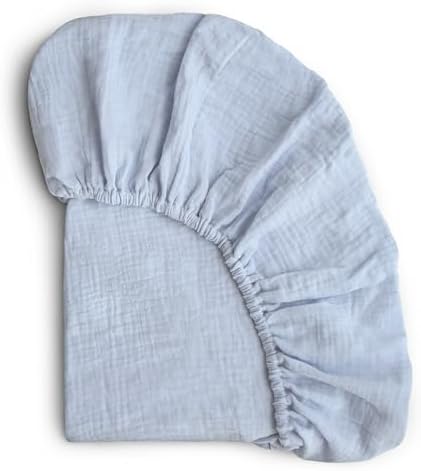 mushie Extra Soft Muslin Fitted Crib Sheet | 192 Thread Count | 28"x 52" by mushie