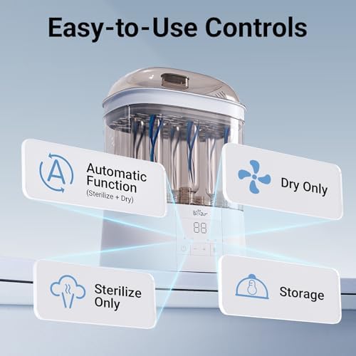 Bear Bottle Sterilizer and Dryer, 2-Layer Electric Steam Sanitizer - Image 4
