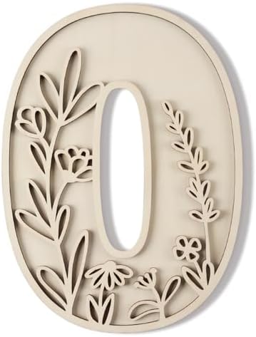 Layered 12 Inch Large Wooden Letters O by LonganCraft