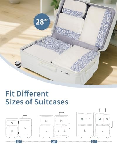 Narwey 7 Set Packing Cubes for Travel Carry on Suitcase, Durable Packing - Image 2