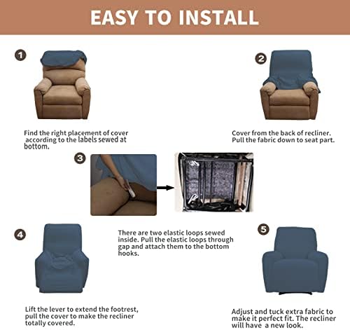 Easy-Going 100% Waterproof Recliner Chair Cover，1-Piece Recliner Slipcover - Image 4