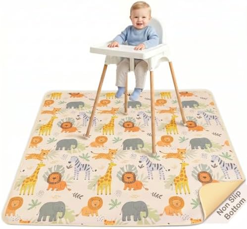 Basumee Splat Mat for Under High Chair, Waterproof & Mess-Proof Floor Mat by Basumee