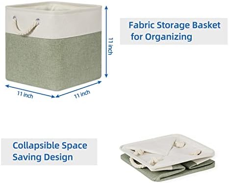 Temary Cube for Shelves 11 Inch Bin 4Pack Fabric Storage Baskets for Organizing - Image 7
