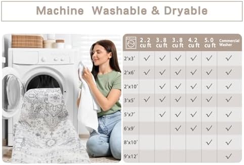 8x10 Washable Area Rugs for Living Room, Dining Room - Image 7