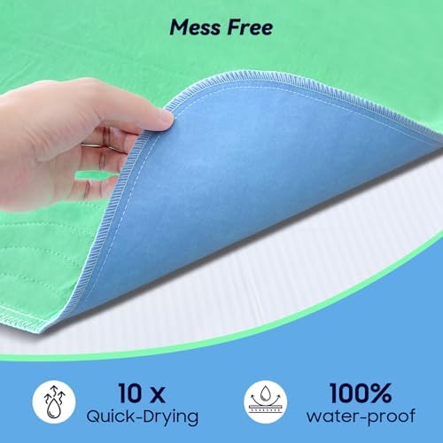 Fygrip 6 Pack 24” x 24” Extra Heavy Absorbency Washable Underpads Bed Pads - Image 4