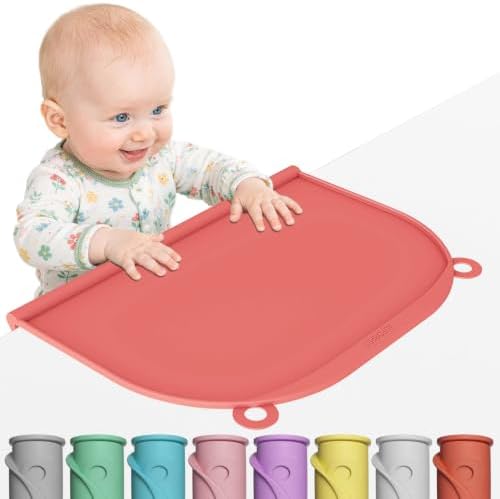 Large Silicone Placemat, Raised Edge Leakproof, Non-Slip by AUFORPET