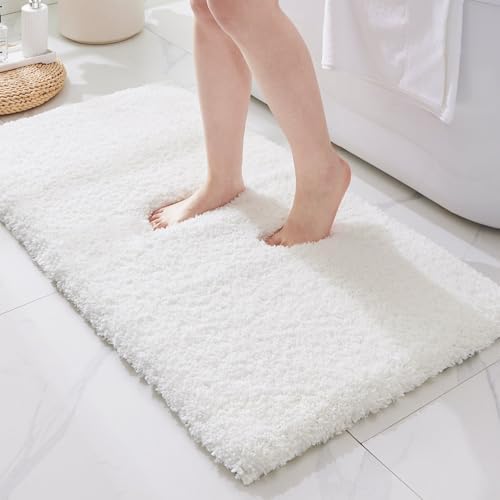ILANGO Bathroom Rugs 48" × 24", Extra Soft Absorbent Microfiber Bath Rugs by ILANGO