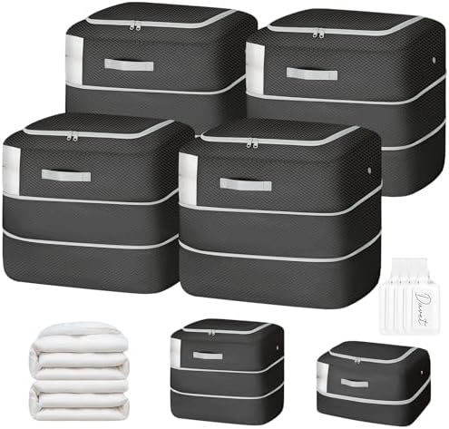 Comforter Storage Bag - 110L Large Capacity Blanket Storage Bags 2-Layer Ultra by EasortmPackingCubes