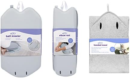 Ubbi Stingray Kneeler, Elbow Rest & Hooded Towel Bundle, Baby and Toddler Bath - Image 2