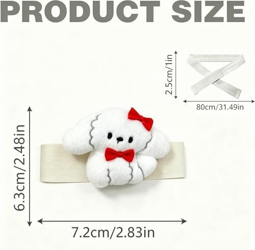 2 Pack Neutral Nursery Decor Cartoon White Dog Curtain Tiebacks, Cute & - Image 4