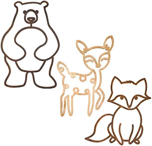 Yulejo Nursery Wall Decor 3 Pieces Jungle Theme Nursery Decor Wooden Animal by Yulejo