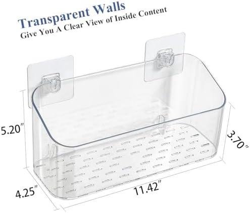 UNIKON 2 Pack Clear Bath Toy Storage Organizer - Image 2
