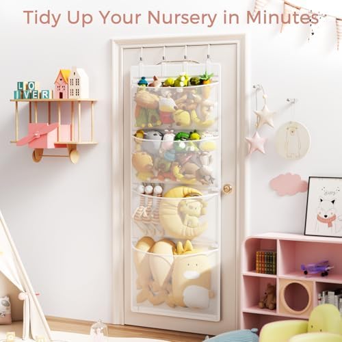 Criusia Stuffed Animal Storage, Over the Door Organizer - Image 6