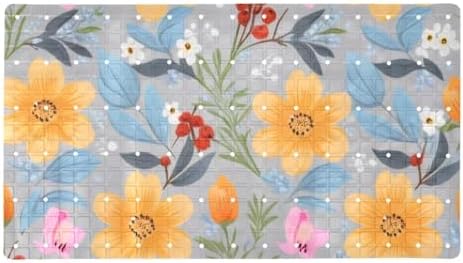 Bath Tub Shower Mat, Washable Bathtub Floor Mats, Suction Cups and Drain Holes by Anna+Cowper