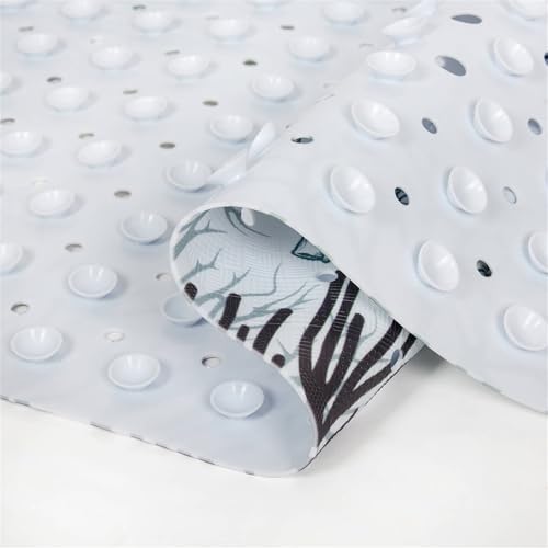 Bathtub Mat Non Slip 40x16 Inch Extra Long Bath Mat, Sea Animals Shower Mat Non - Image 6