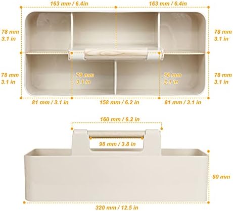Baby Shower Caddy Plastic Nursery Portable Storage Organizer Beige - Image 2