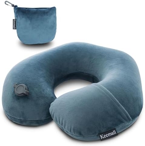 Keemall Portable Inflatable Travel Neck Pillow by Keemall