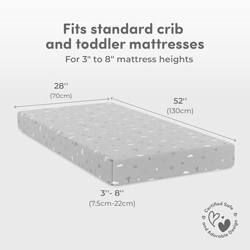 Cotton Crib Sheets 2 Pack – Sweety Fox Mini Fitted Sheets - Image 3
