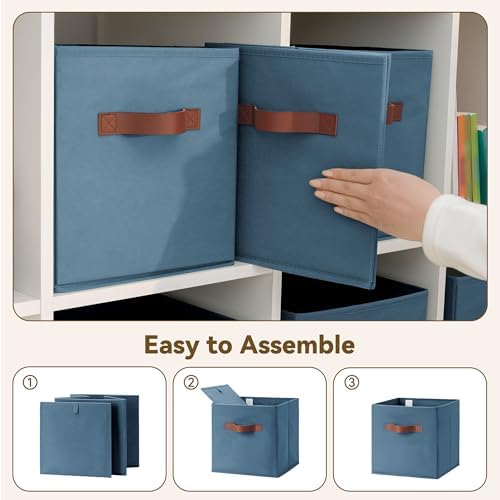GRANNY SAYS 11 Inch Storage Cube Organizers, Light Blue - Image 7