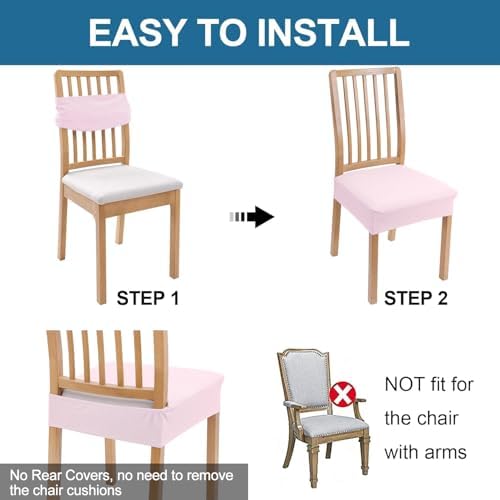 Smiry Waterproof Seat Covers for Dining Room Chairs - Image 5
