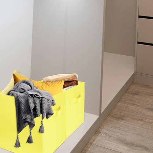 3 Pcs Storage Cubes, 10.5 Inch Collapsible Storage Bins, Fabric Foldable Bins - Image 6
