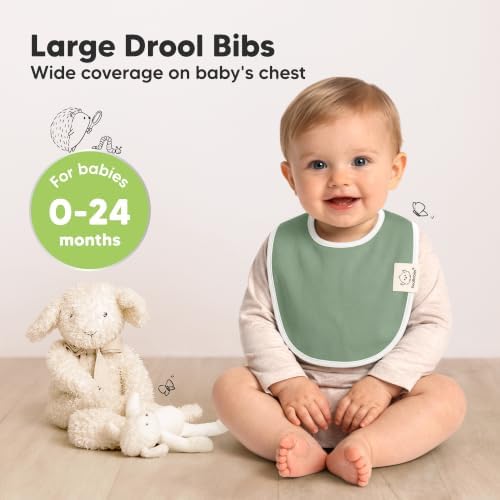 KeaBabies 8-Pack Organic Baby Bibs - Image 2