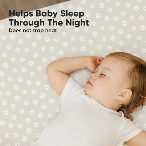 2-Pack Mini Crib Sheets Fitted, 38x26 Pack N Play Mattress Sheets - Image 5