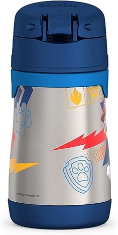 THERMOS Vacuum Insulated Stainless Steel 10oz Straw Bottle, PAW PATROL BOY - Image 3