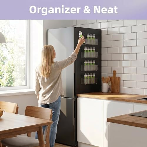 MGY 4Pack Clear Magnetic Baby Bottle Organizer - Image 2