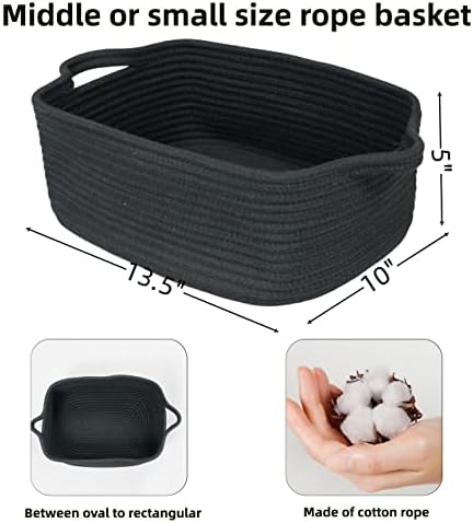XUANGUO Medium Woven Cotton Rope Storage Basket - Image 2