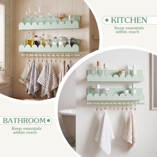 Qunclay Nursery Floating Shelves Headband and Bow Holder - Image 4