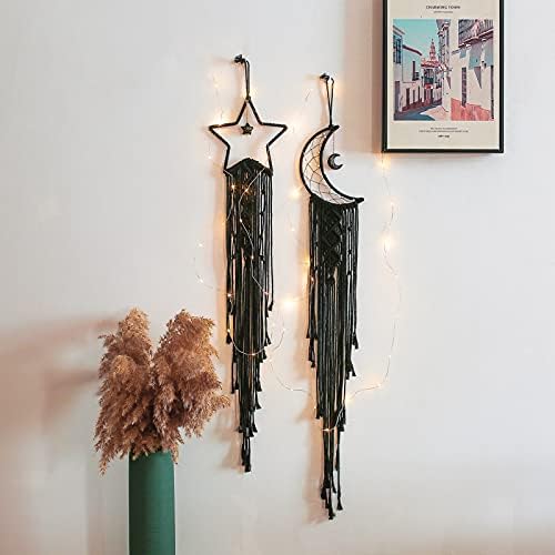 Tarklanda Moon Star Dream Catcher Decor, Bohemian Wall Hanging Dream Catcher - Image 5