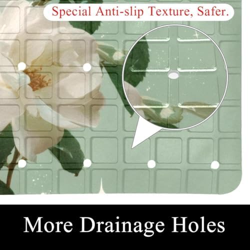 Non Slip Bathtub and Shower Mat 26.8x15.1 inch, Bath Mat - Image 2