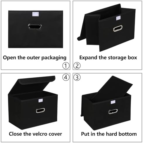 Fabric Foldable Collapsible Storage Cube Bin Organizer Basket - Image 6